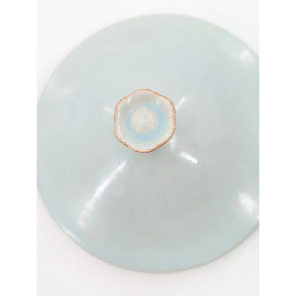 Lenox Pale Blue Ceramic Covered Sugar Bowl
